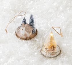 Winter Scene Cloche Ornaments