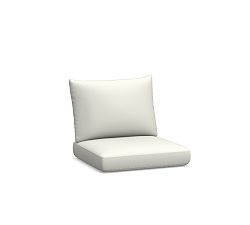 Westport Outdoor Sectional Armless Cushion Cover; High Performance Canvas, White