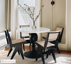 Chapman Round Marble Pedestal Dining Table (39")