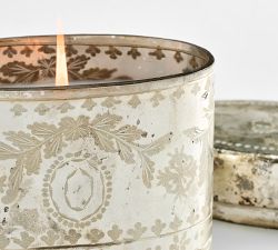Etched Mercury Lidded Candle