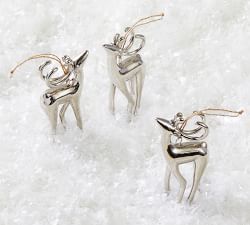 Silver Reindeer Ornament