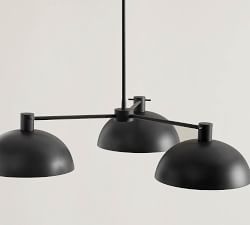 Caufield Metal 3-Arm Chandelier (32")