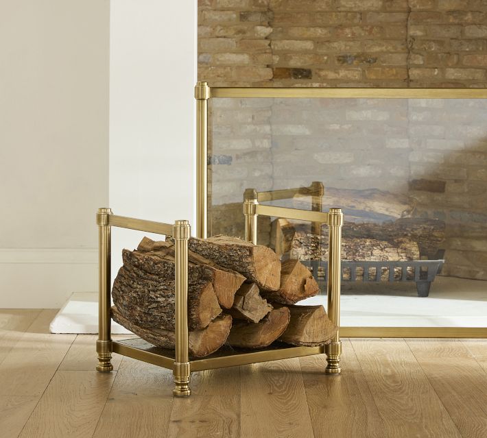 Everson Fireplace Log Holder | Pottery Barn