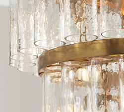 Kent Recycled Glass Tiered Chandelier (25")