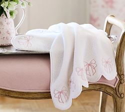 LoveShackFancy Embroidered Bow Hand Towel