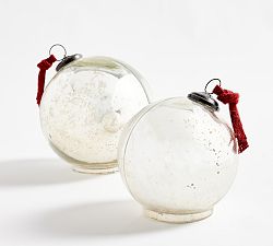 Mercury Glass Tabletop Ornaments - Set of 2
