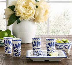 Puebla Porcelain Shot Glasses - Set of 4