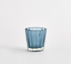 Scalloped Glass Candle Holder