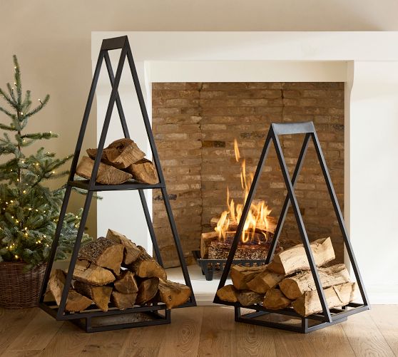 K*♡様 Pottery Barn vintage wood rack Tree Log Holder | Pottery Barn