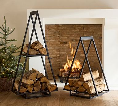 K*♡様 Pottery Barn vintage wood rack tree-log-holder-1-m.jpg