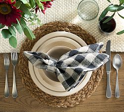 Dalton Check Cotton/Linen Napkins - Set of 4