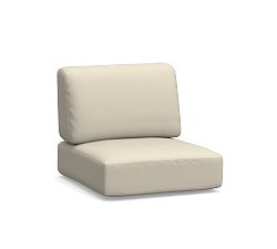 Cushion Only: Rockport Swivel Outdoor Lounge Chair, High Performance Canvas; Natural