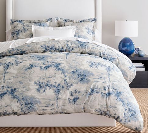 Jardin Toile Duvet, Blue, Double/Queen