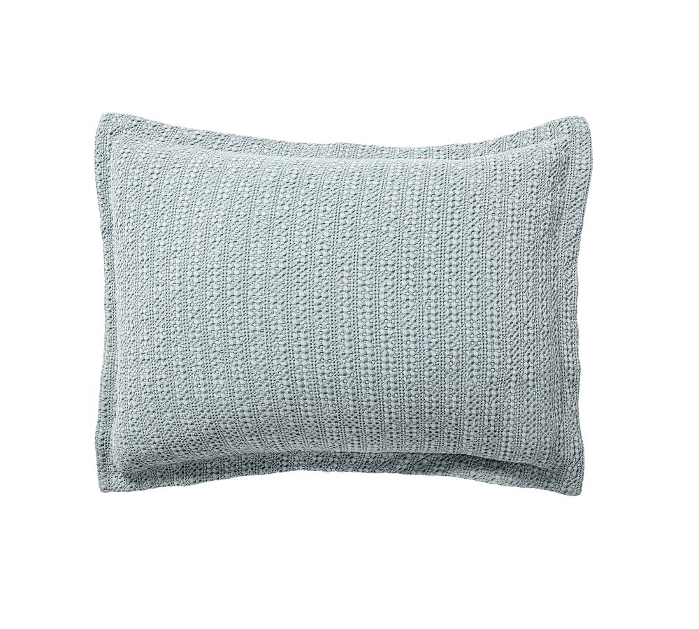 Honeycomb Cotton Sham - Light Chambray, Standard
