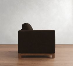 Build Your Own Jake Leather Brindle Wood Base Sectional