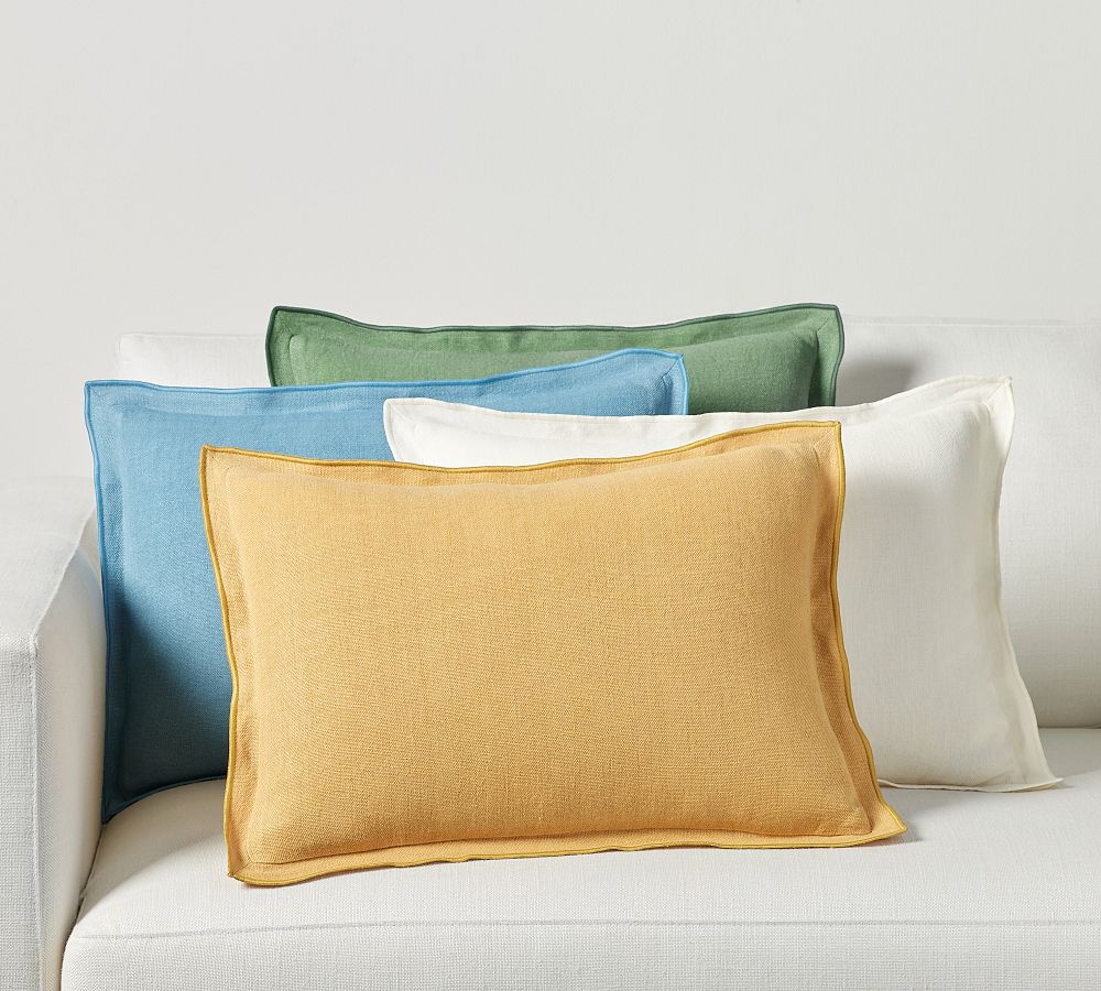 Galen Linen Lumbar Pillow Cover by Pottery Barn