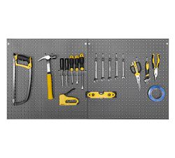 2-Piece Pegboard Set with 23-Piece Hook Assortment