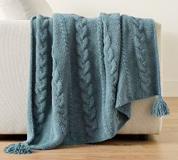Classic Cable Knit Throw