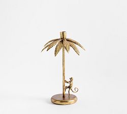Open Box: Cynthia Rowley Palm Tree Taper Candle Holder, Small