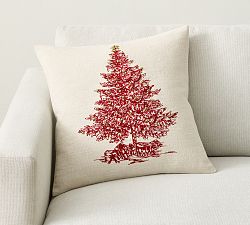 Open Box: Fraiser Tree Embroidered Pillow