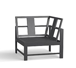 Open Box: Indio Metal Outdoor Sectional, Corner Chair Frame - Slate