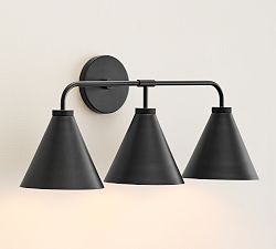 Open Box: Walker Triple Tapered Sconce - Matte Black