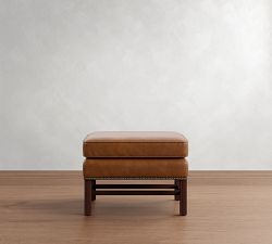 Thatcher Leather Ottoman