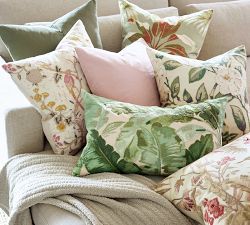 Vintage Islands Tropical Scenic Embroidered Pillow Cover
