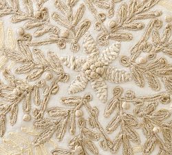 Winter Wreath Embroidered Pillow