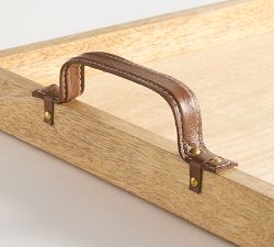Wood and Leather Tray