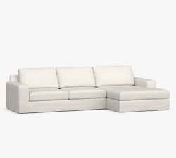 Big Sur Slipcovered 2-Piece Double Chaise Outdoor Sectional (125")