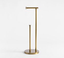 Open Box: Linden Toilet Paper Holder - Tumbled Brass