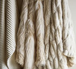 Mongolian Patchwork Faux Fur Throw