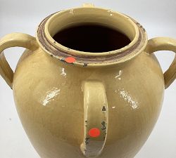 Open Box: Altman Handcrafted Ceramic Vase, Large (16"H) - Yellow