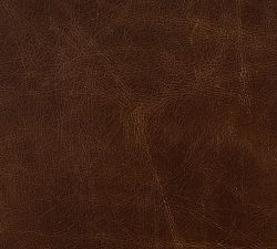 Open Box: Turner Leather Grand Ottoman - Statesville Molasses, Dark Walnut