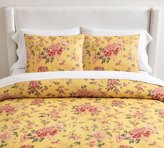 Renee Reversible Percale Duvet Cover by Pottery Barn