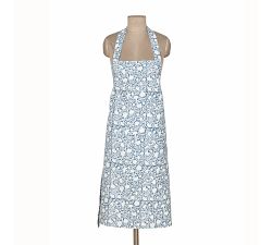 Carmel By the Sea Block Print Cotton Apron