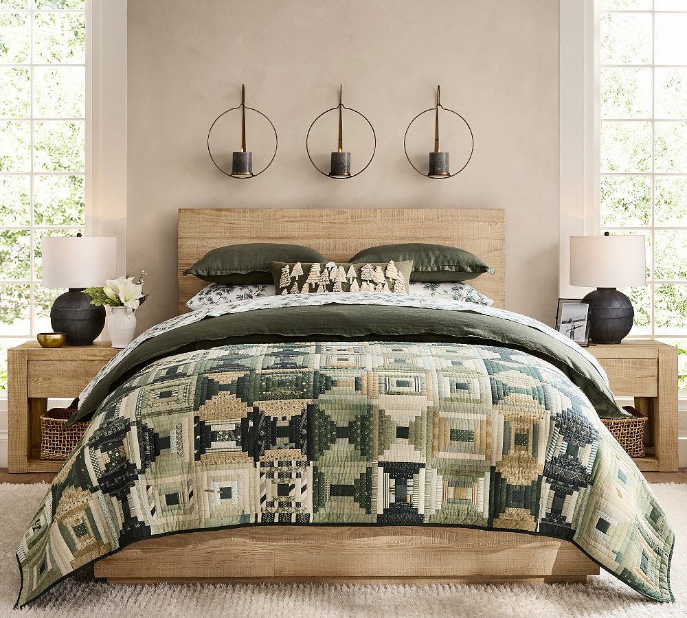Jaxson Quilt (Green Multi, Queen)