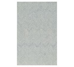 Open Box: Iweala Handcrafted Chevron Rug,  9' x 12' - Light Blue