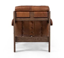 Callum Leather Chair with Ottoman