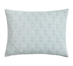 Open Box: Diamond Matelasse Sham, Standard - Chambray