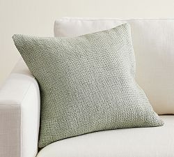 Open Box: Faye Linen Textured Pillow Cover, 20" - Eucalyptus