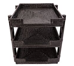 Tava Handwoven Rattan 3 Tray Paper Sorter