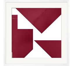 Red Geometric Framed Print