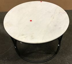 Open Box: Delaney Round Marble Coffee Table (25") - Bronze, Marble