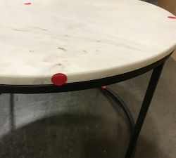 Open Box: Delaney Round Marble Coffee Table (25") - Bronze, Marble