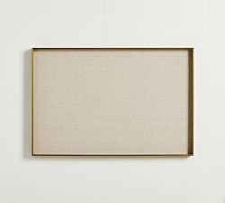 Open Box: Foley Linen Pinboard, Medium - Brass
