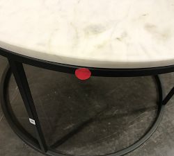 Open Box: Delaney Round Marble Coffee Table (25") - Bronze, Marble