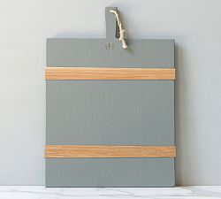 Open Box: Reclaimed Pine Wood Charcuterie Board, Rectangular, Medium - Gray