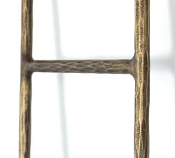 Antique Leaning Brass Ladder Rack